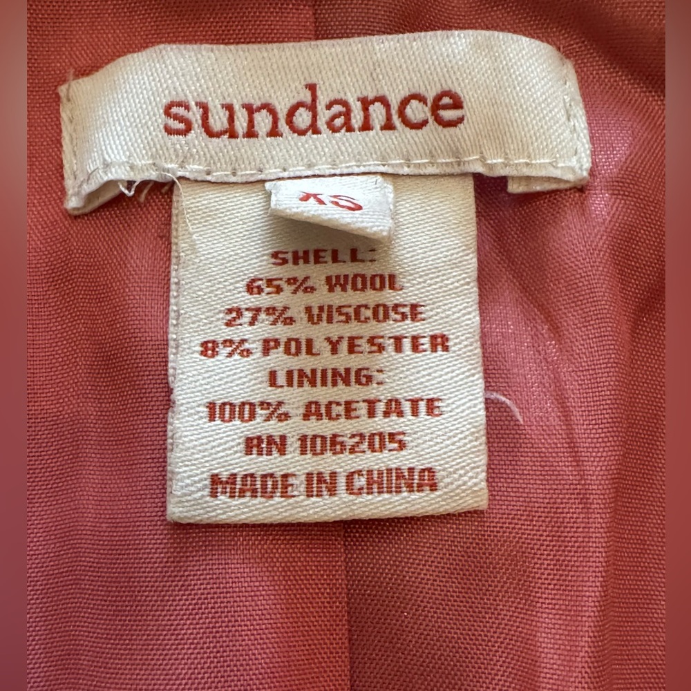 Sundance Tan Herringbone Blazer XS Preppy Academia Old Money Jacket - Picture 6 of 13